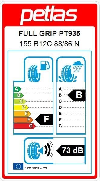 155R12 C TL 88/86N 8PR FULL GRIP PT935 PETLAS