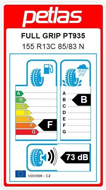 155R13 C TL 90/89N 8PR FULL GRIP PT935 PETLAS