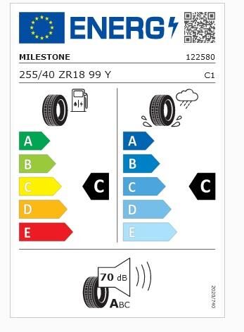 255/40R18 TL 99Y REINF. CARMILE SPORT MILESTONE